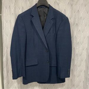 Croft & Barrow Navy Plaid Blazer
